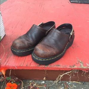 Dr. Marten brown clogs